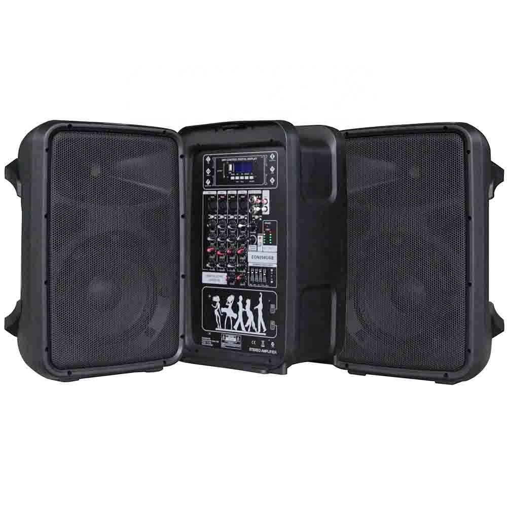 JPS208ST Sistema PA mezclador autoamplificado de 4 canales y 800 W con karaoke