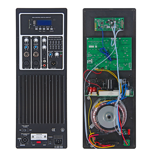 Amplificador activo AB330 250W RMS Clase AB rango completo