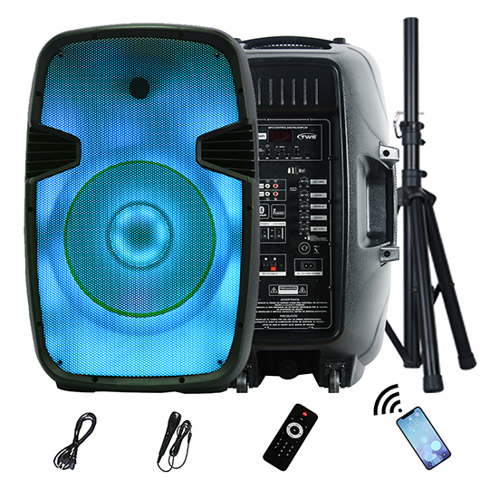 JPS2615FA Sistema de altavoces PA con altavoz LED portátil de 15" y 800 W