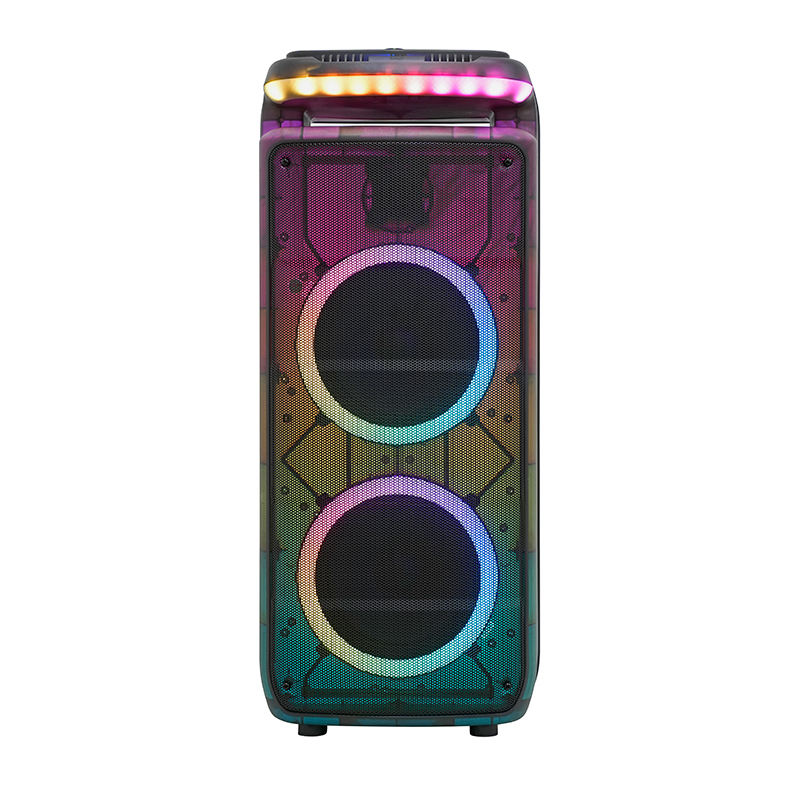 JG818FA Altavoz para fiestas con iluminación LED DUAL de 8 LED
