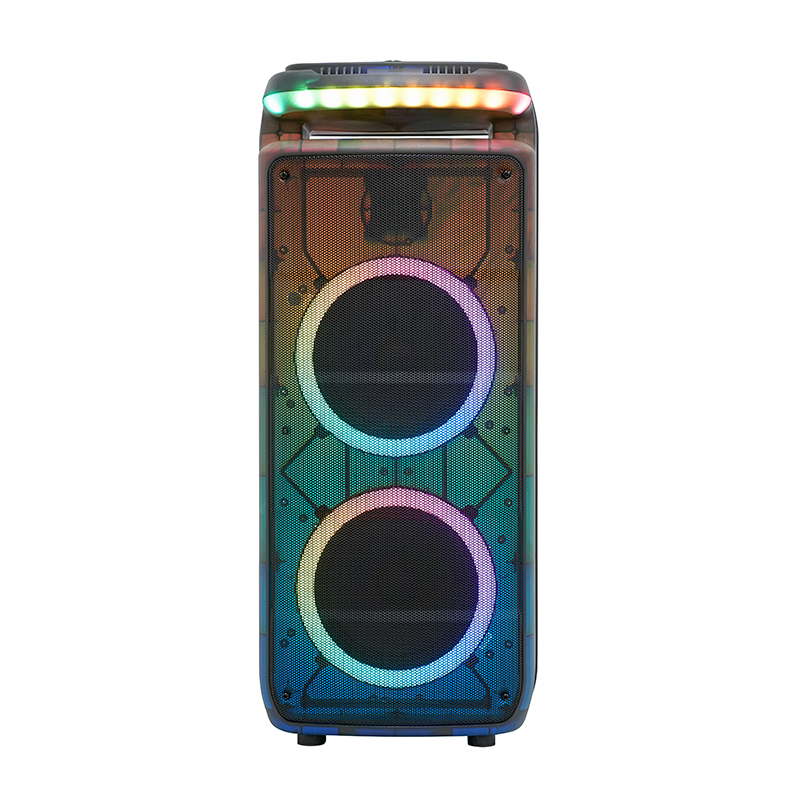 JG818FA Altavoz para fiestas con iluminación LED DUAL de 8 LED
