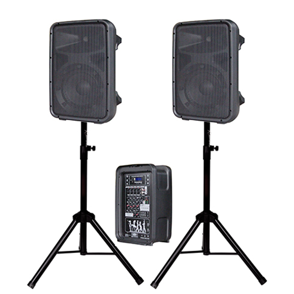 JPS208ST Sistema PA mezclador autoamplificado de 4 canales y 800 W con karaoke JPS208ST Sistema PA mezclador autoamplificado de 4 canales y 800 W con karaoke